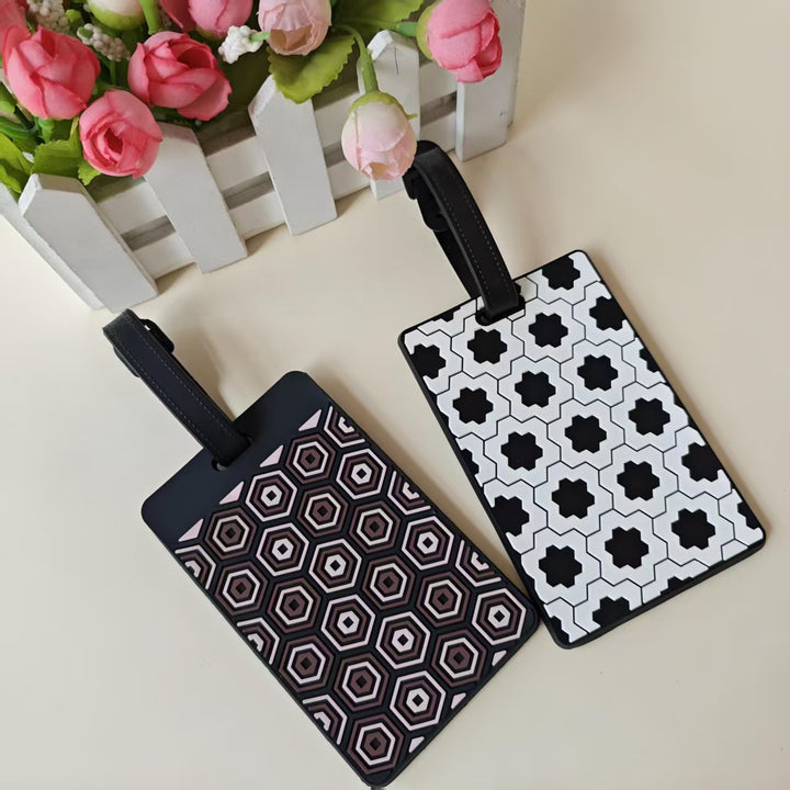 Unisex luggage tag in creative Tetris design Bowlift