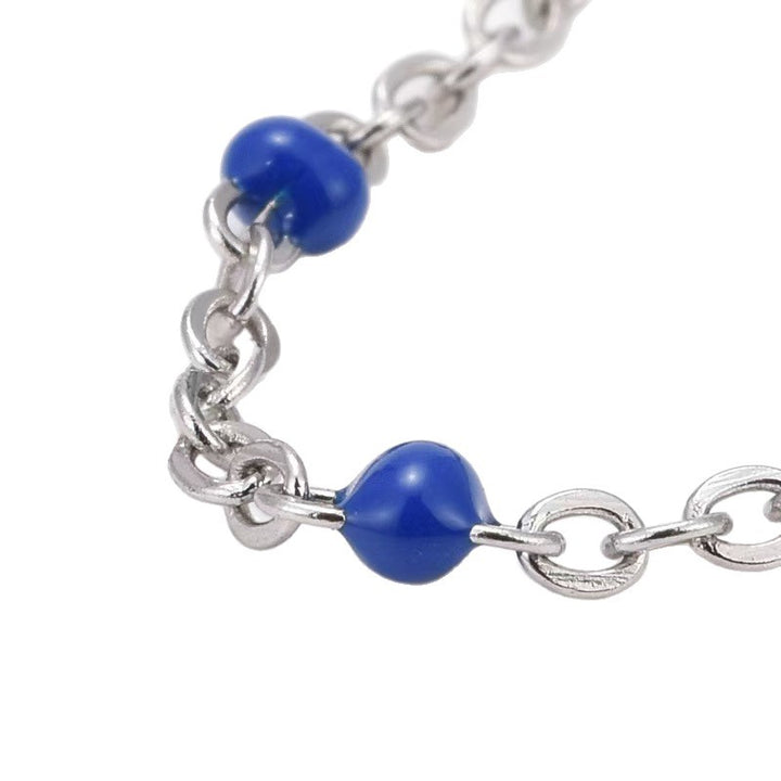 Delicate Beaded Chain Necklace Bowlift