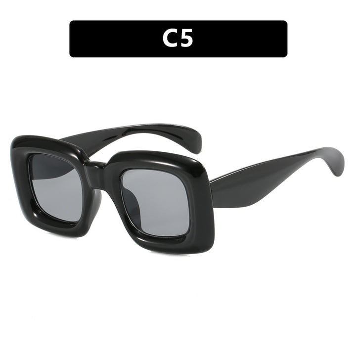Women stylish square sunglasses with wide frame Bowlift
