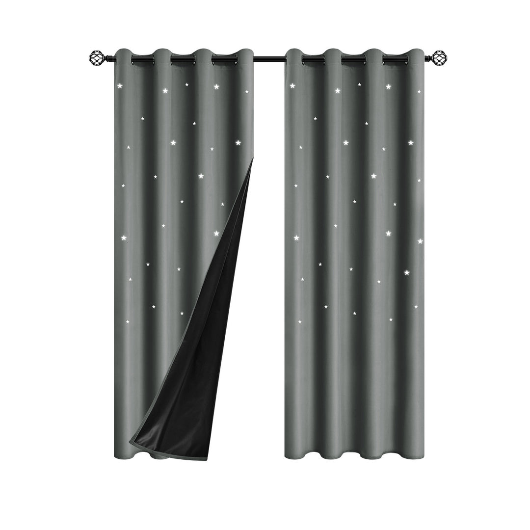 Elegant Star Patterned Blackout Curtains