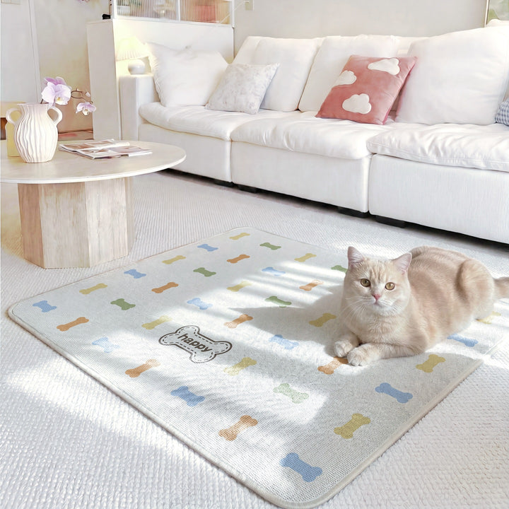 Playful Cat-Themed Area Mat Bowlift