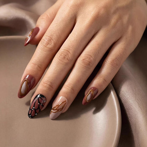 Artistic Textured Press-On Nail Designs Bowlift