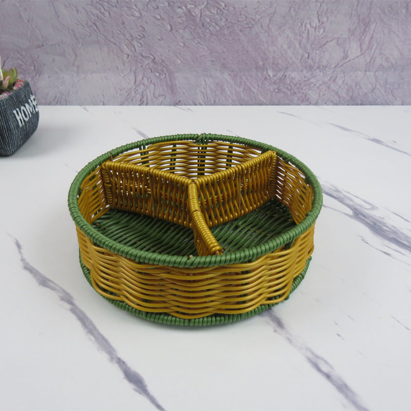 Ladies Oval Organizer Basket with Separate Compartments Bowlift