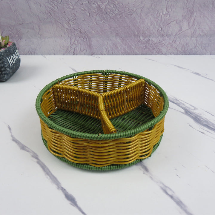 Multi-Compartment Woven Storage Basket Bowlift