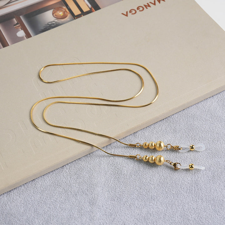 Sleek Metal Eyewear Chain Bowlift