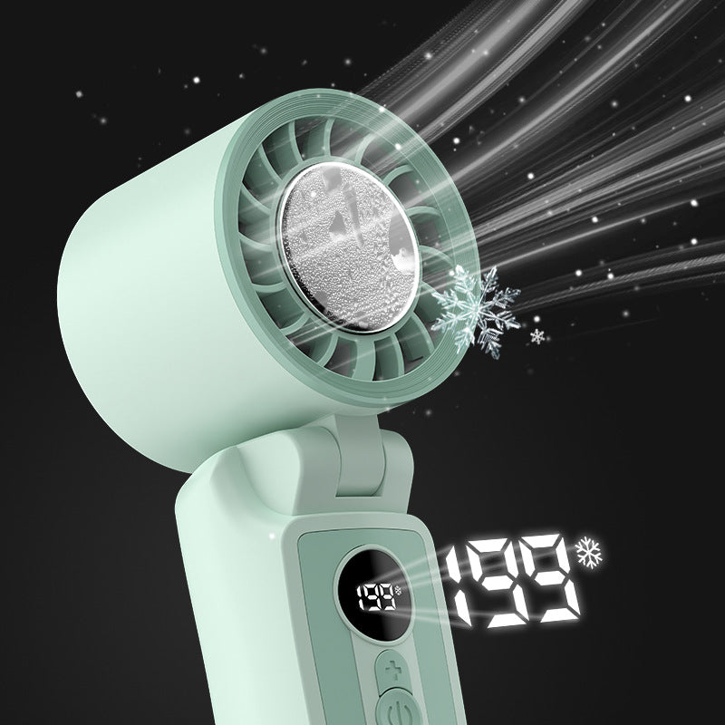 Women Portable Mini High-Performance Fan with Digital Control Bowlift