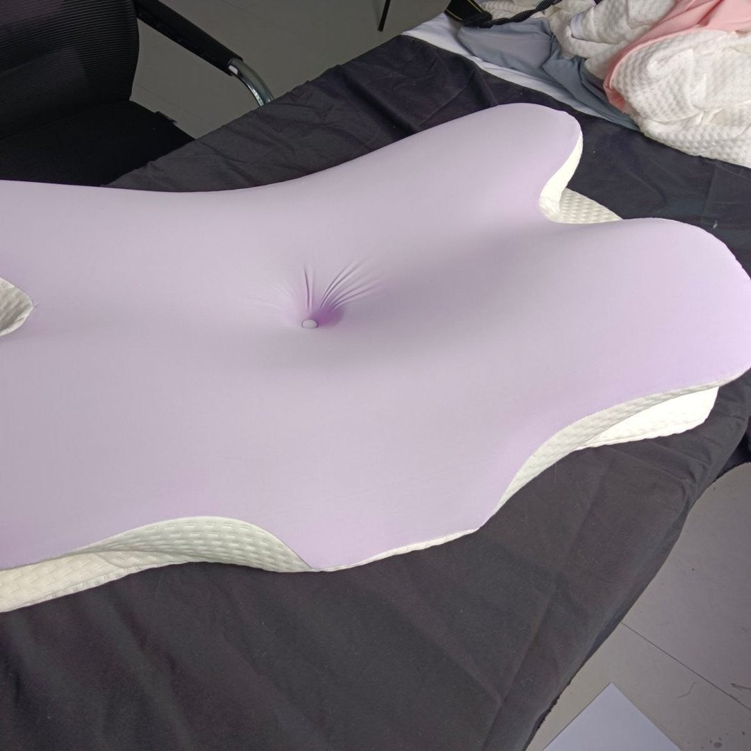 Ergonomic contour pillow with cooling surface Bowlift