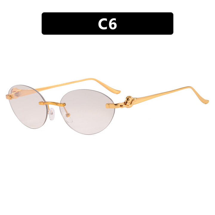 Women's round sunglasses with elegant, semi-transparent frame and fashionable details Bowlift