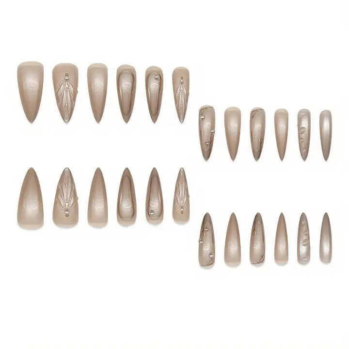 Premium Sculpted Press-On Nail Art Bowlift