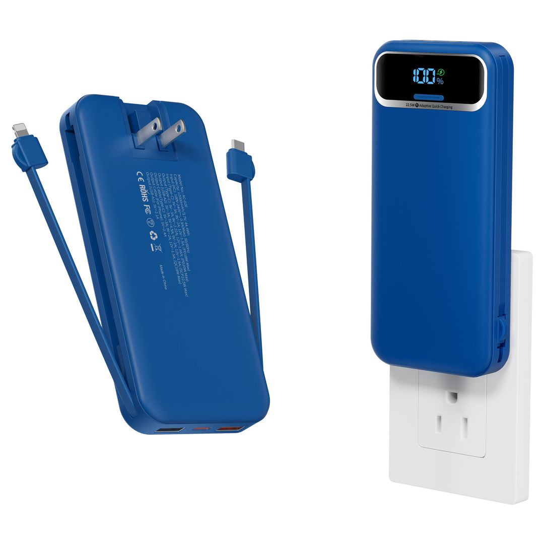 Powerbank with Integrated Charger and Lcd Display Bowlift