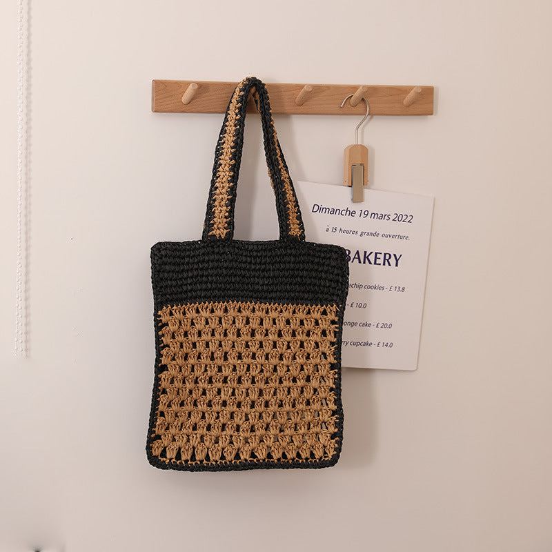 Hand-knotted tote bag in modern net design Bowlift