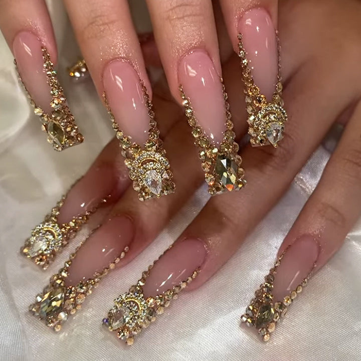 Art nail set with glitter decorations Bowlift