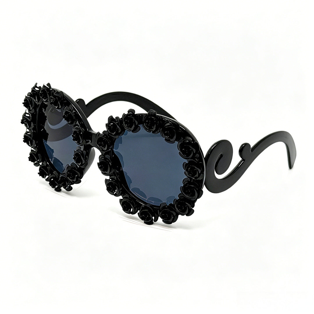 Ladies Designer Sunglasses with Floral Accents Bowlift