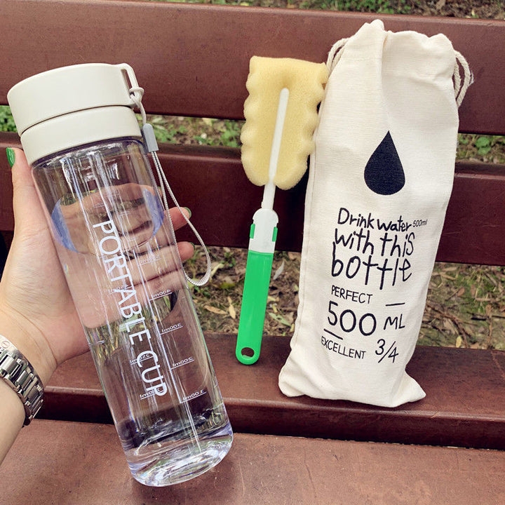 Women's portable water bottle with practical cleaning system Bowlift