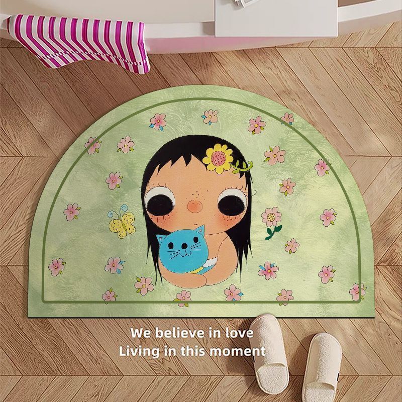 Cartoon-Themed Area Bath Mat Bowlift