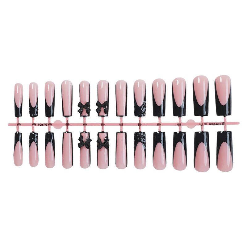 Creative nail art set with elegant bows and ombre effects Bowlift