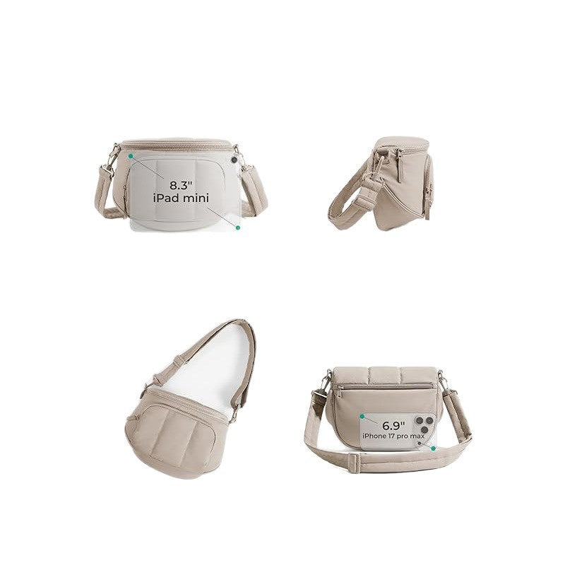 Stylish shoulder bag with detachable shoulder strap and versatile compartments Bowlift