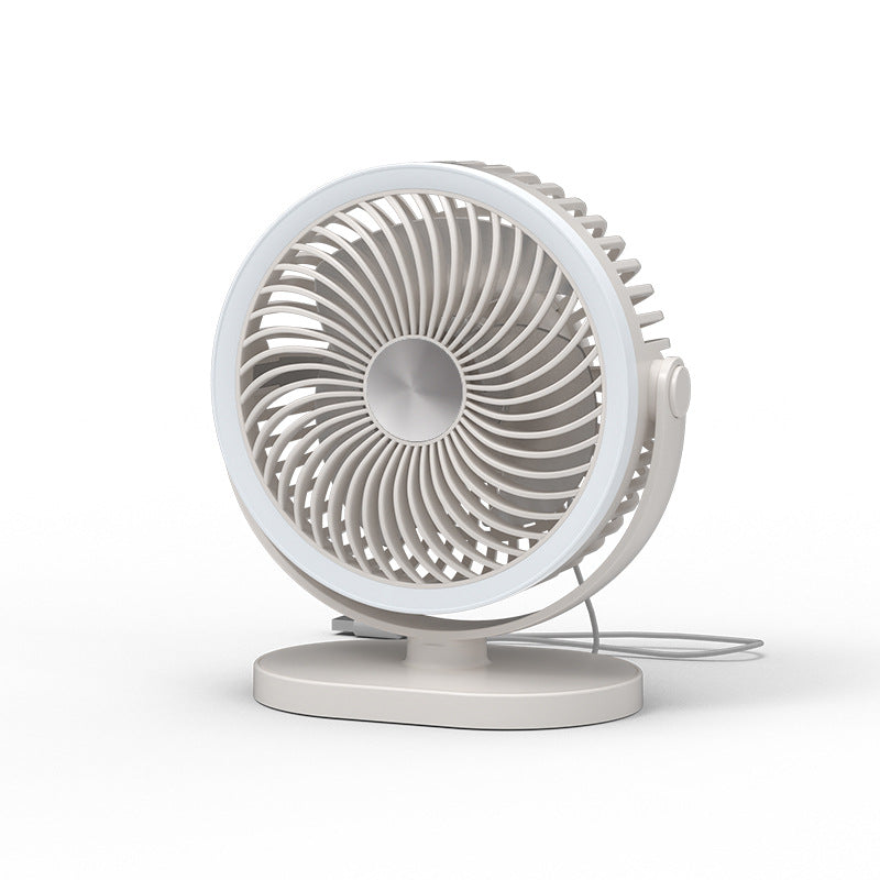 Ladies portable table fan with LED ring lighting Bowlift