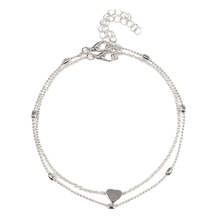 Double Layered Heart Charm Necklace Bowlift