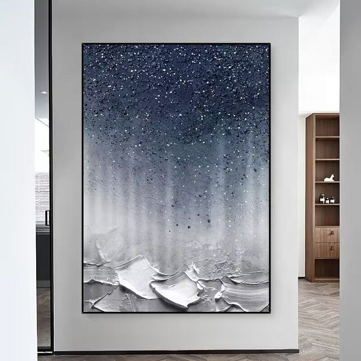 Abstract Night Sky Landscape Canvas Art