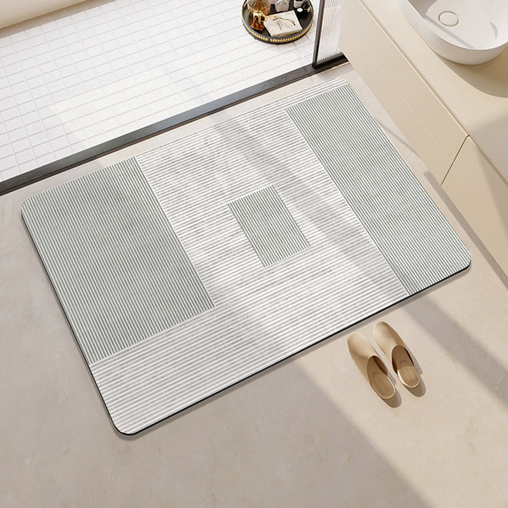 Geometric Pattern Soft Bath Mat Bowlift