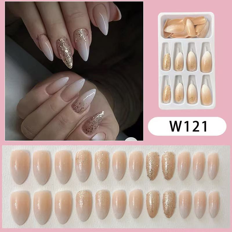 Elegant artificial nails with glitter accents and modern designs Bowlift