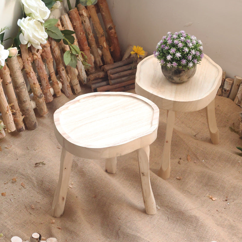 Elegant wood side table Bowlift