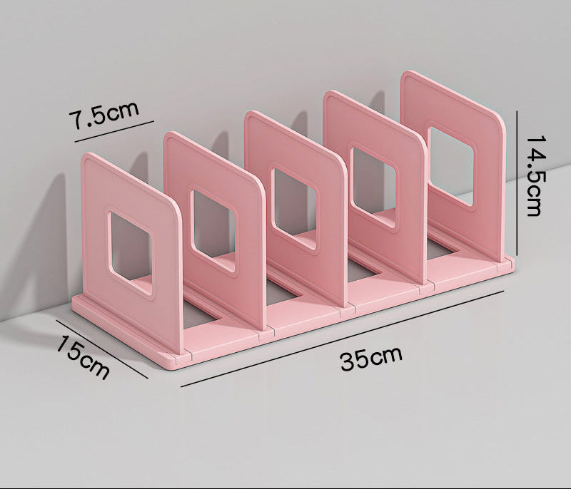 Modular multipurpose rack with adjustable dividers for plates and books Bowlift
