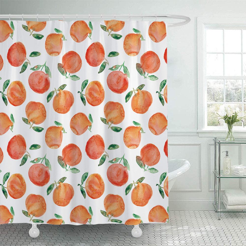 Colorful Citrus Print Shower Curtain Bowlift