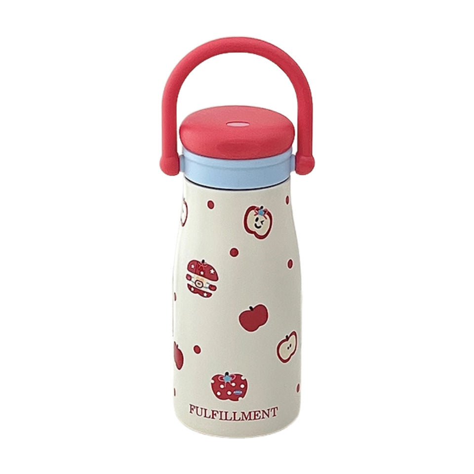 Women’s creative drinking bottle with funny design and practical cord Bowlift
