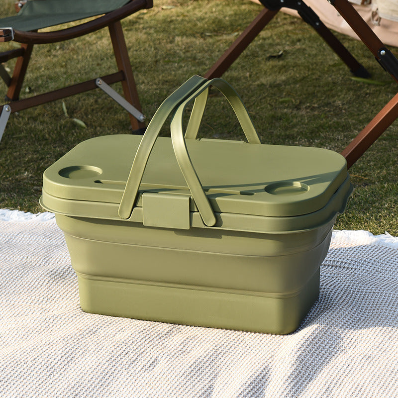Versatile Outdoor Picnic Storage Basket Bowlift