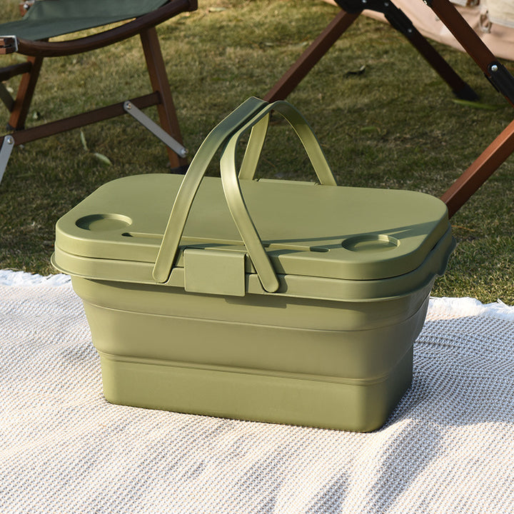 Versatile Outdoor Picnic Storage Basket Bowlift