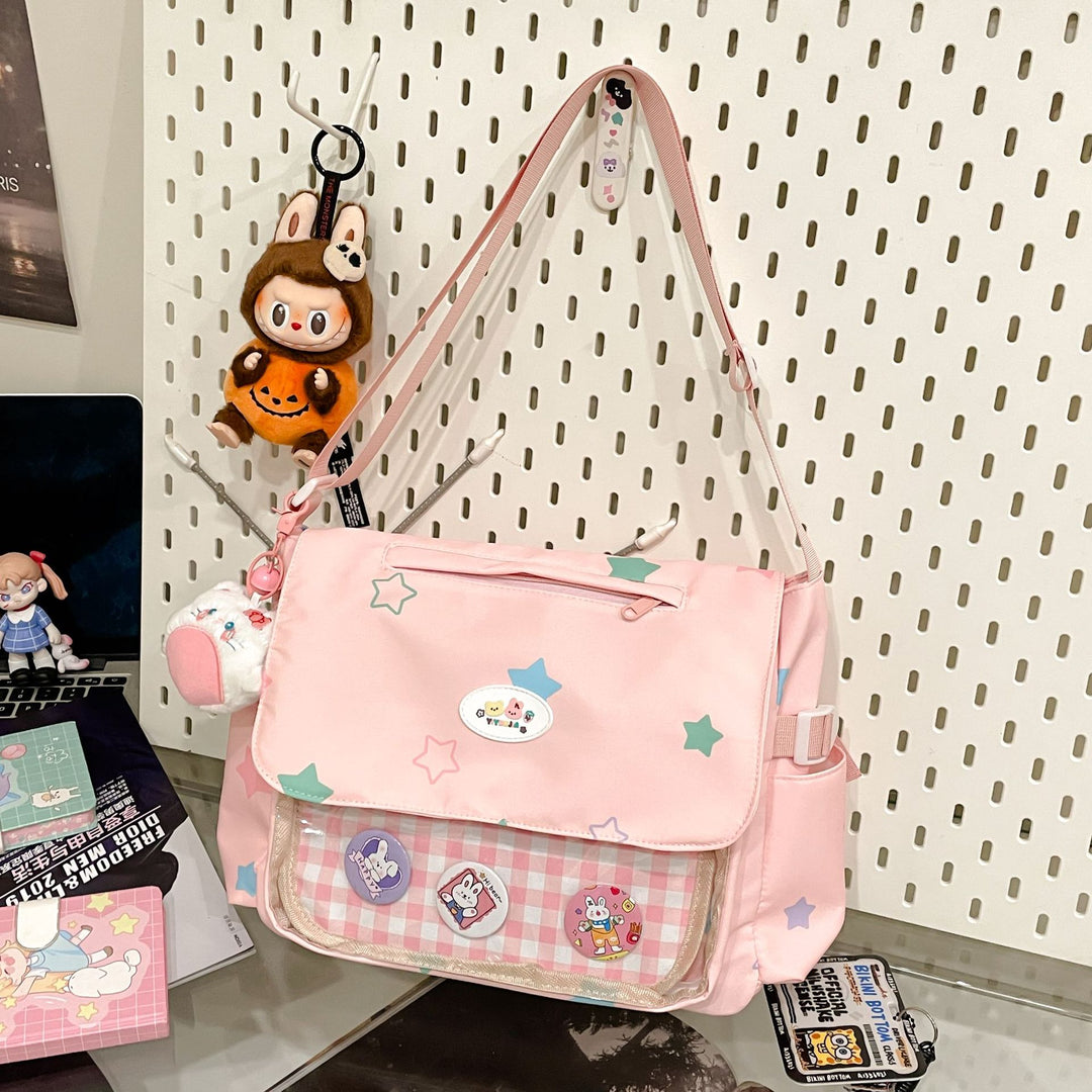 Quirky Cartoon-Themed Satchel Bag