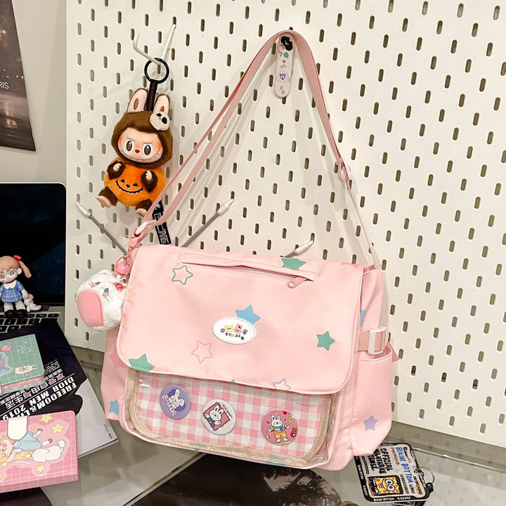 Quirky Cartoon-Themed Satchel Bag