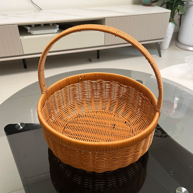 Handwoven Natural Decorative Basket Bowlift