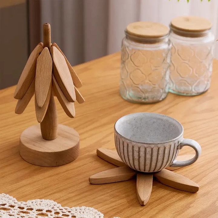 BowLift | Noble tree coasters in wood look