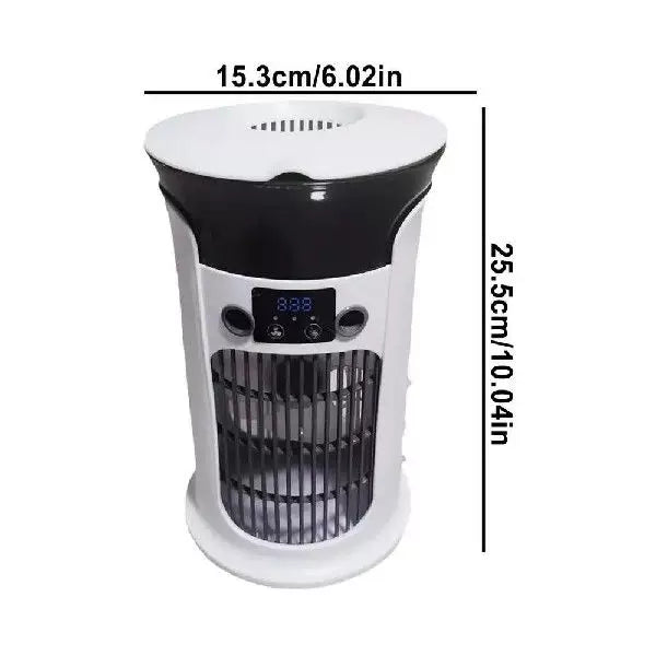 Unisex one size compact portable oscillating tower fan with digital display adjustable airflow and USB charging Bowlift
