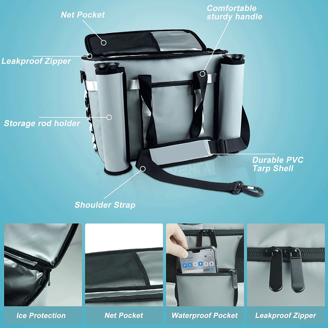 Insulated Fishing Gear Storage Cooler Bowlift