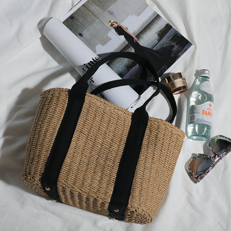 Durable basket bag with contrasting straps Bowlift