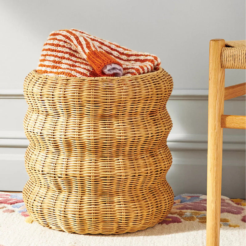 Stylish basket made of woven natural material Bowlift