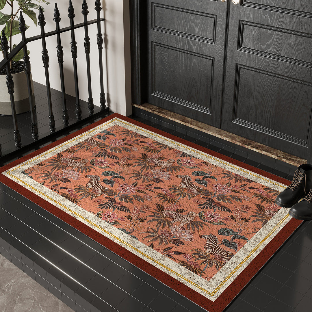 Floral Print Decorative Entry Mat Bowlift