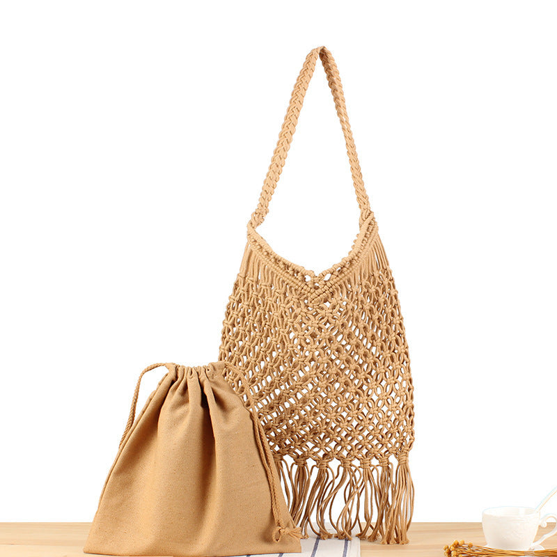 Versatile Macrame Tote Bag Bowlift