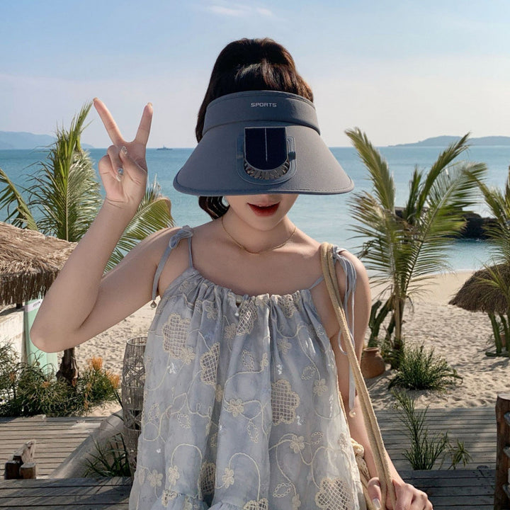 Adjustable sun visor for with integrated smartphone holder and UV protection Bowlift