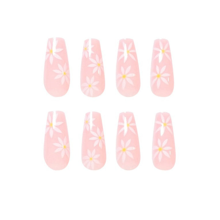 Artistic Nail Extensions with Blooming Accents Bowlift