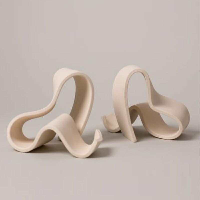 Abstract Decorative Ribbon Sculpture