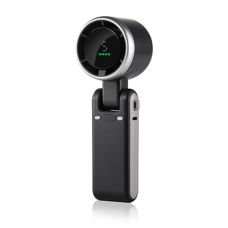 Unisex nan compact foldable handheld fan with digital battery charge display and adjustable tilt head Bowlift