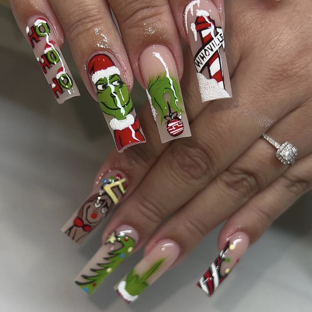 Christmas-Themed 3D Nail Art Set Bowlift