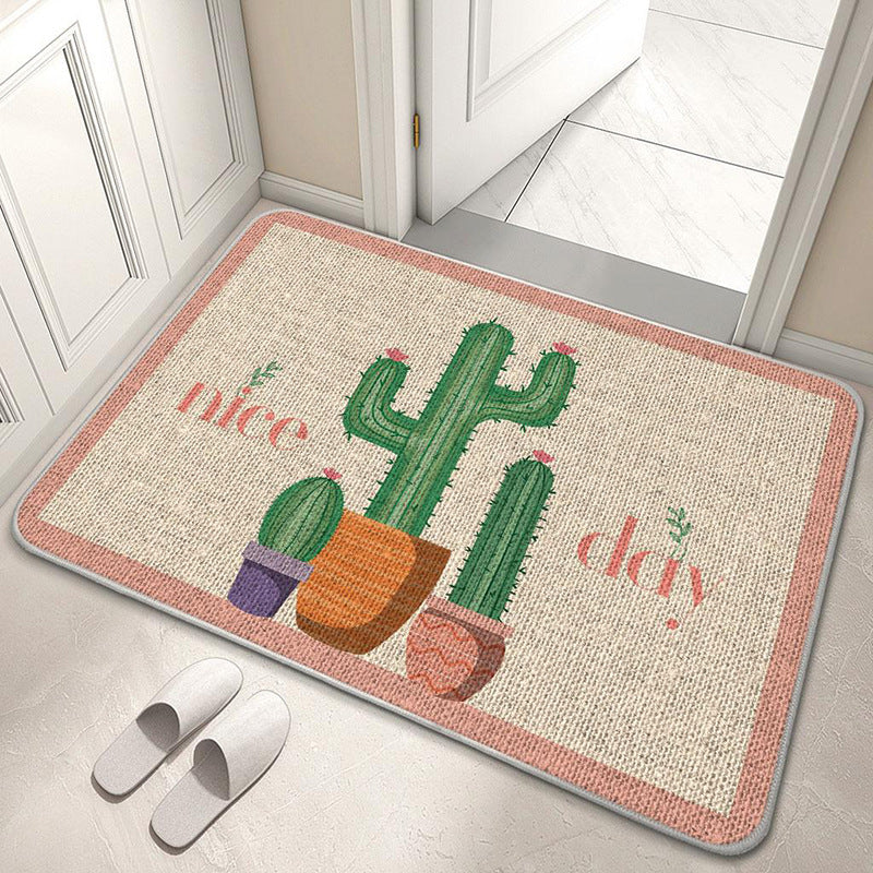 Decorative Floral Welcome Mat Bowlift