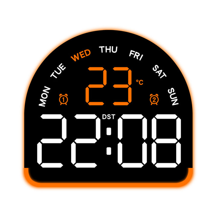 Digital alarm clock with temperature and day of the week display Bowlift