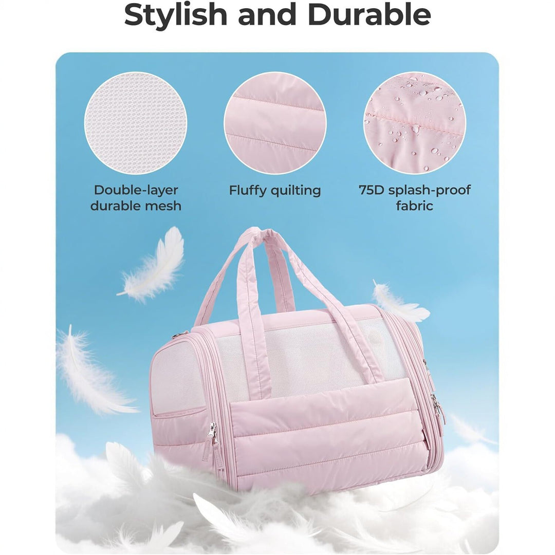 Pet Carrier Bag with Ventilation Mesh Bowlift